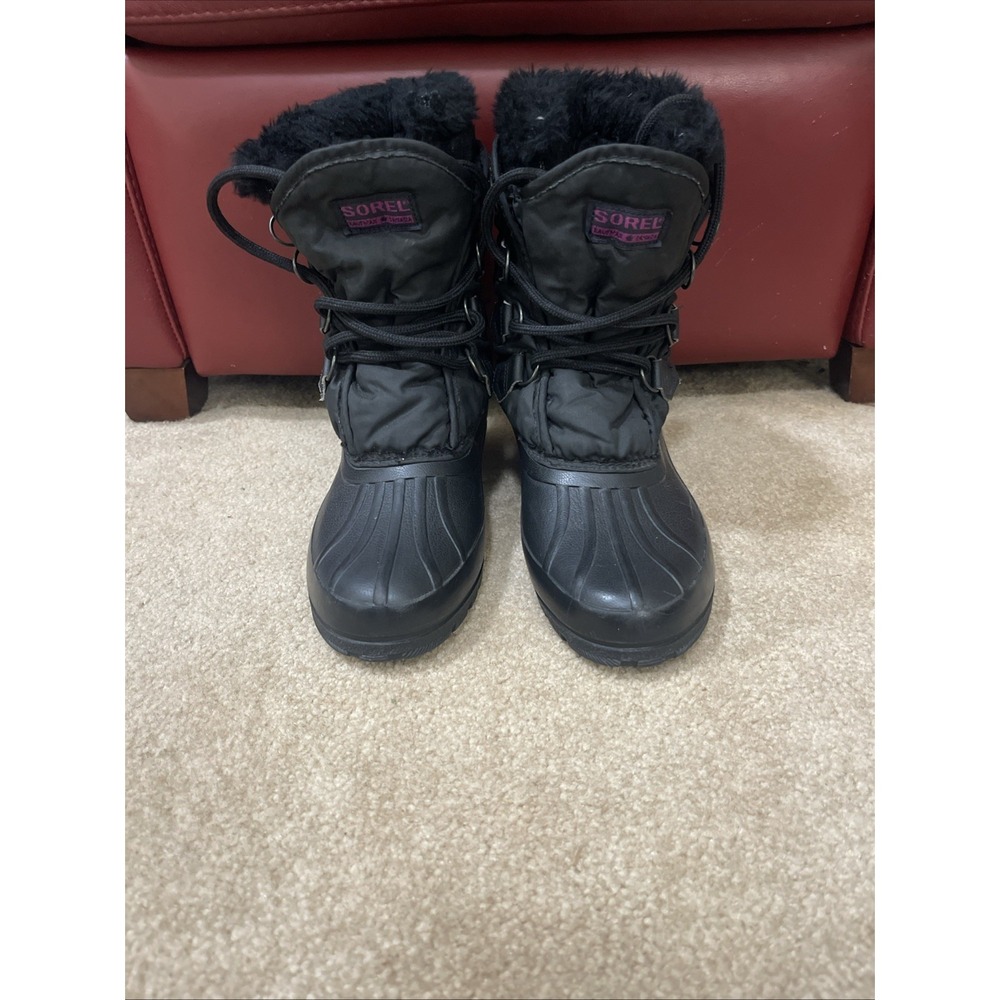 Sorel Women's Snow Boots Size 9 Insulated Waterproof Black Winter Footwear